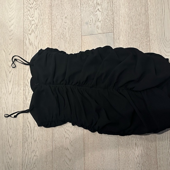 Dynamite Ruched Mini Dress With Rosette in black - Picture 6 of 7